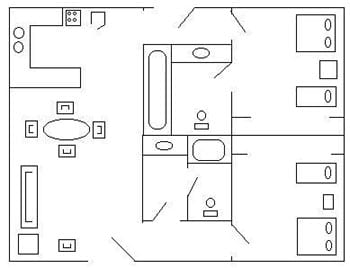 2nd Beach cabin floor plan.