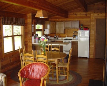 2nd Beach cabin kitchen and dining table.