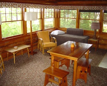 Balsa cabin interior.