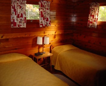 Driftwood cabin bedroom