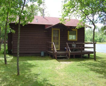 Maple cabin exterior.