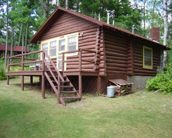 Spring cabin exterior.